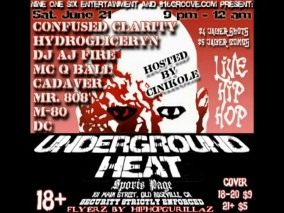 Nine One Six Ent & 916groove.com Present Underground Heat 06-21-08